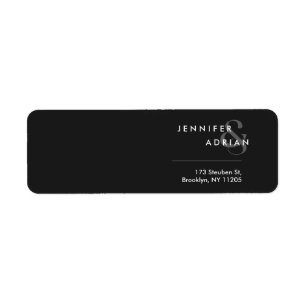 Etiqueta Elegante Boda minimalista espeluznante negro moder