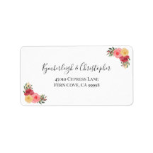 Elegante Boho Floral Wedding RSVP Dirección de Ret