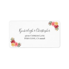 Etiqueta Elegante Boho Floral Wedding RSVP Dirección de Ret