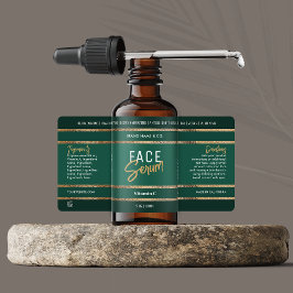 Etiqueta Elegante botella cosmética verde esmeralda Purpuri