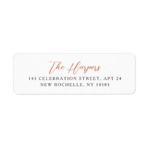 Etiqueta Elegante caligrafía Script Nombre personalizado ro