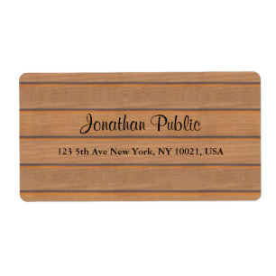 Etiqueta Elegante Caligrafía Script Nombre Texto Envío de m