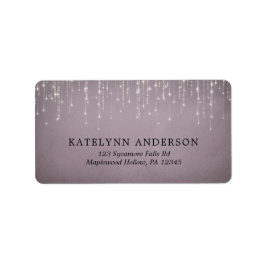 Etiqueta Elegante Canción Sparkling Ilumina Boda Mauve