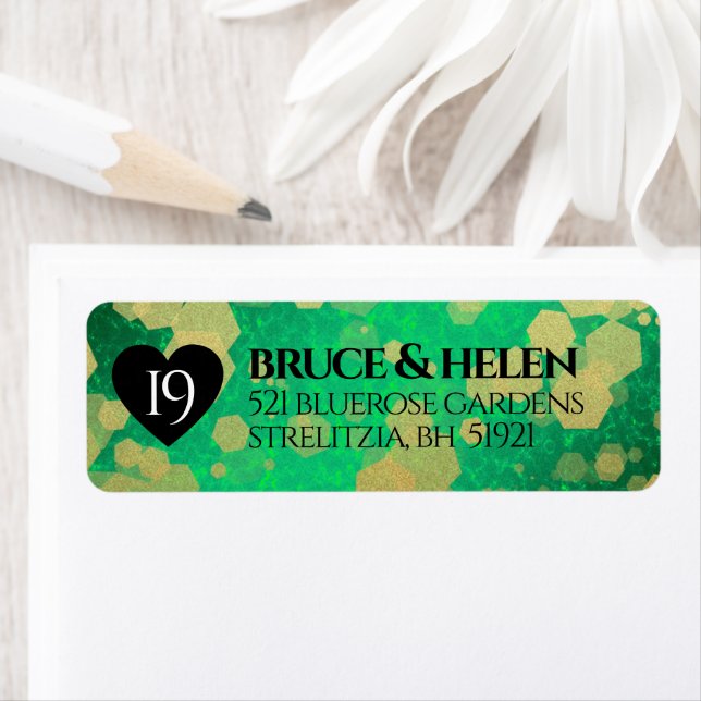 Etiqueta Elegante celebración del 19° Aniversario del Boda  (In situ)