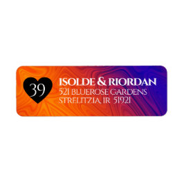 Etiqueta Elegante celebración del Aniversario del Boda Agat