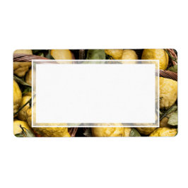 Etiqueta Elegante cesta italiana de limón Amalfi Coast Lemo