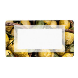 Etiqueta Elegante cesta italiana de limón Amalfi Coast Lemo