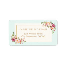 Etiqueta Elegante Chic Pastel Acuarela Floral Boutique