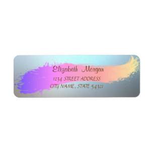 Etiqueta Elegante Chic ,Pincelada ,Etiqueta de dirección br