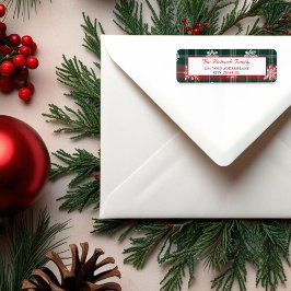 Etiqueta Elegante Clásico Copos de Nieve Regreso de inviern