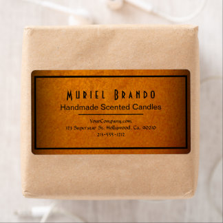 Etiqueta Elegante Compañía de Velas de Oro V4 Dirección de 