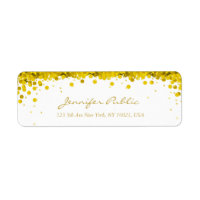 Elegante Confetti Gold Script Luxe Plata Moderna