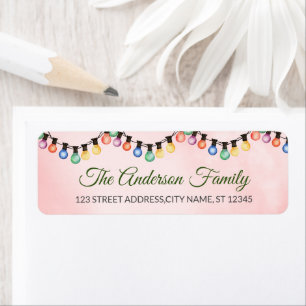 Etiqueta Elegante cuerda de mora lámpara de luz navideña