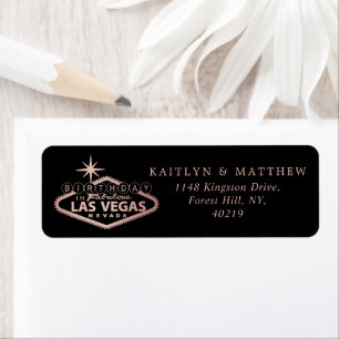 Etiqueta Elegante cumpleaños de Las Vegas