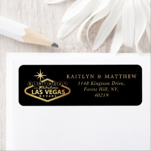 Etiqueta Elegante cumpleaños de Las Vegas