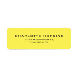 Etiqueta Elegante de color amarillo claro moderno Minimalis