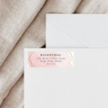 Etiqueta elegante de dirección de retorno de Bat r<br><div class="desc">Este diseño moderno presenta un diseño acuático enmarcado en oro y texto personalizado. Utilice el formulario de plantilla para agregar el texto. Los menús de edición avanzados,  a los que se accede seleccionando "Herramienta de diseño",  le permitirán cambiar las fuentes,  los colores y el diseño.</div>