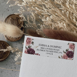 Etiqueta elegante de dirección de retorno de veran