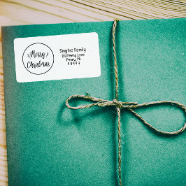 Etiqueta elegante de la dirección de devolución de