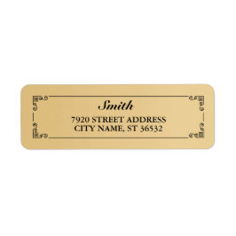 Etiqueta Elegante degradado de oro retro