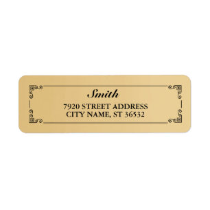 Etiqueta Elegante degradado de oro retro