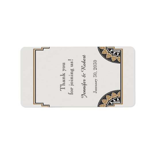 Etiqueta elegante del protector labial del boda