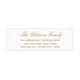 Etiqueta Elegante dirección blanca
