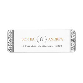 Etiqueta Elegante dirección clásica de retorno rústico