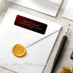 Etiqueta Elegante dirección de Boda rojo dorado de lujo neg<br><div class="desc">Haga su impresión duradera incluso antes de que sus huéspedes abran su invitación con nuestras exquisitas Etiquetas Elegant Luxury Gold Black Red Boda Address. Diseñado para las parejas que aprecian detalles sofisticados, estas impresionantes etiquetas combinan elegancia clásica con un estilo contemporáneo. Cada etiqueta presenta un lujoso dorado metálico y un...</div>