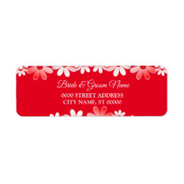 Etiqueta Elegante dirección de devolución de boda floral bl