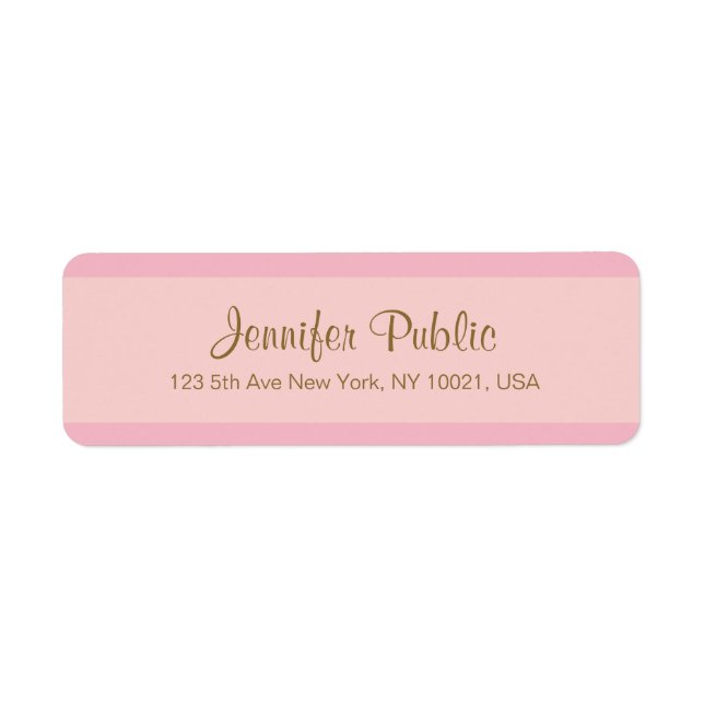 Etiqueta Elegante dirección de devolución de plantilla de g (Frente)