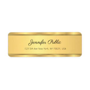 Etiqueta Elegante dirección de devolución de plantilla mode