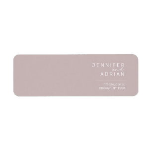 Etiqueta Elegante dirección de devolución rosa plateada min