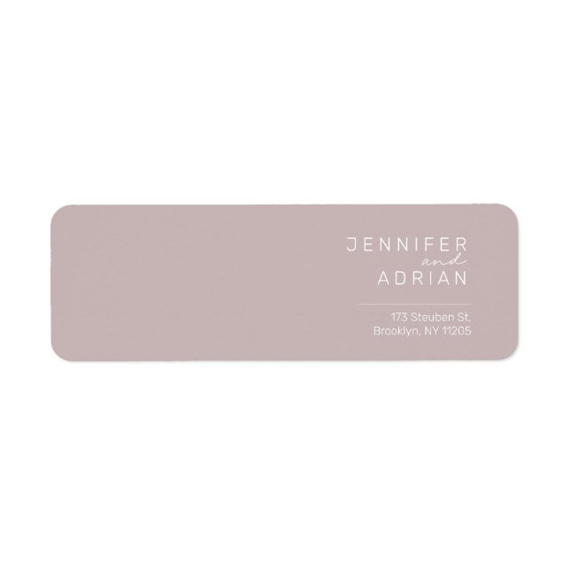 Etiqueta Elegante dirección de devolución rosa plateada min (Frente)