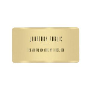 Etiqueta Elegante dirección de plantilla Minimalista modern