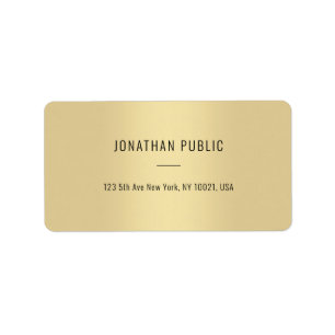 Etiqueta Elegante dirección de plantilla Minimalista modern