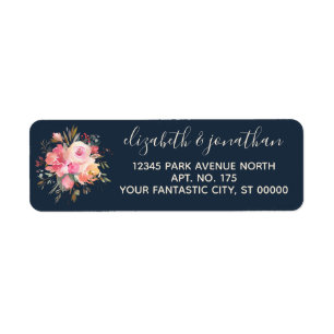 Etiqueta Elegante dirección de regreso de la Marina de los 