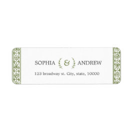 Etiqueta Elegante dirección de retorno clásico