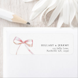 Etiqueta Elegante dirección de retorno de Baby Shower Chica