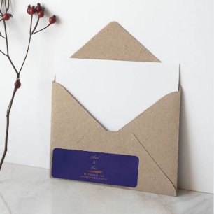 Etiqueta Elegante dirección de retorno de Boda de Agate Pur