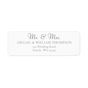 Etiqueta Elegante dirección de retorno de Boda de caligrafí