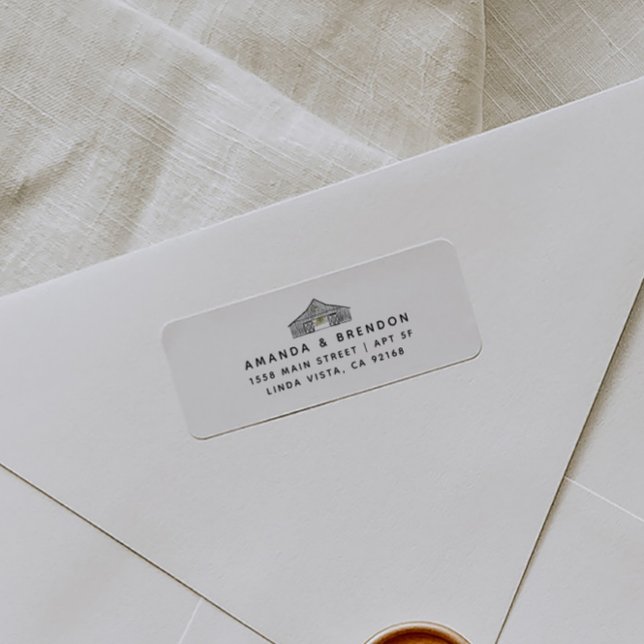 Etiqueta Elegante dirección de retorno de Boda de granero (Subido por el creador)