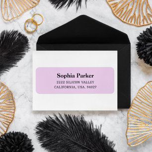 Etiqueta Elegante dirección de retorno de Boda de script si