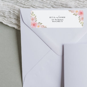 Etiqueta Elegante dirección de retorno de color Minimalista