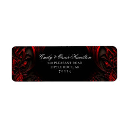 Etiqueta Elegante dirección de retorno de damasco gótico ro