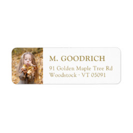 Etiqueta Elegante dirección de retorno de foto de Oro Antig