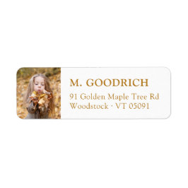 Etiqueta Elegante Dirección de Retorno de Foto Ochre Fall