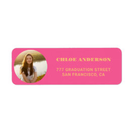 Etiqueta Elegante dirección de retorno de graduación de fot