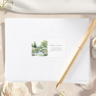 Etiqueta Elegante dirección de retorno de la boda del jardí