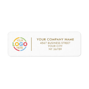 Etiqueta Elegante dirección de retorno de logotipo comercia